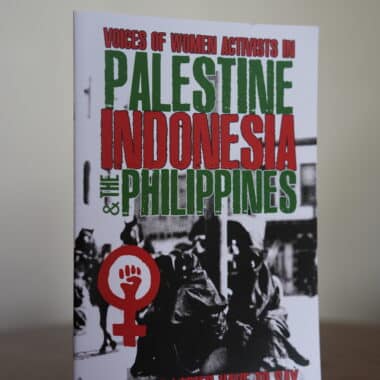 Voices of Women Activists in Palestine Indonesia and the Philippines book displayed at BookBurn Cafe in Orlando